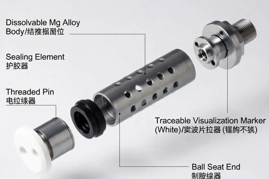 Visualizable Dissolvable Magnesium Alloy Bridge Plug