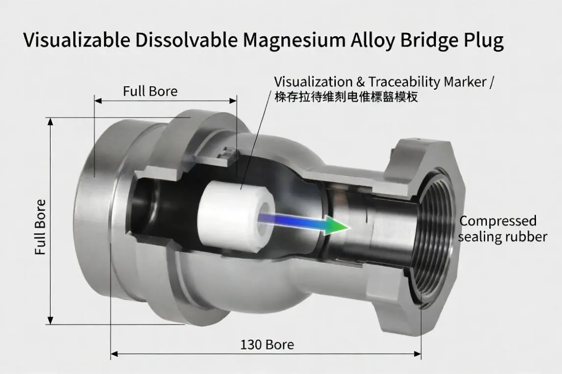 Visualizable Dissolvable Magnesium Alloy Bridge Plug